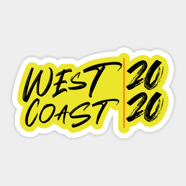 West Coast 2020 Black Font Sticker by storyanswer